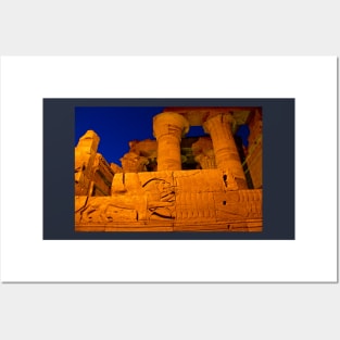 Egypt. Kom Ombo Temple. Twilight. Posters and Art